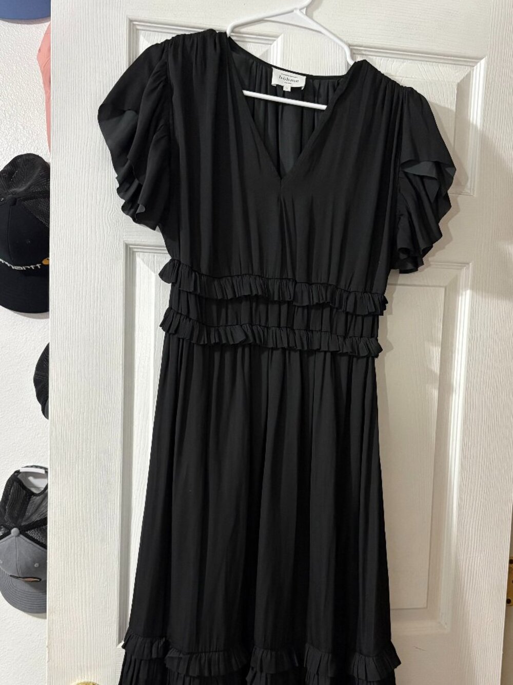 Bohme Willa Ruffle Dress in Black